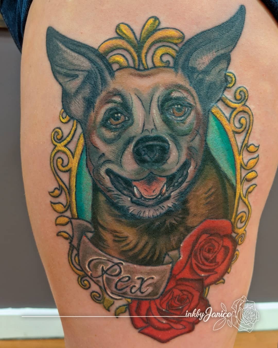 ArtStation  Dog portrait tattoo