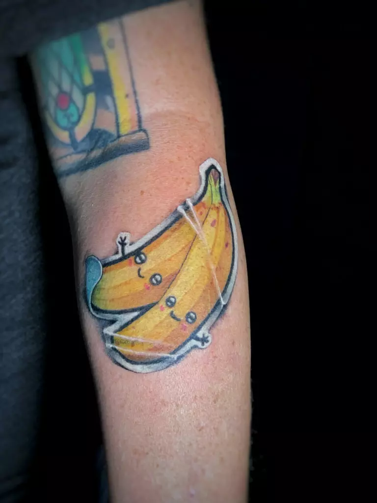 ✨Trippy Banana✨ A design from my fruit flash! Thank you so much Tyson! 🍌 .  . . #tampatattoos #tattoos #tattoo #tampatattooartist #... | Instagram