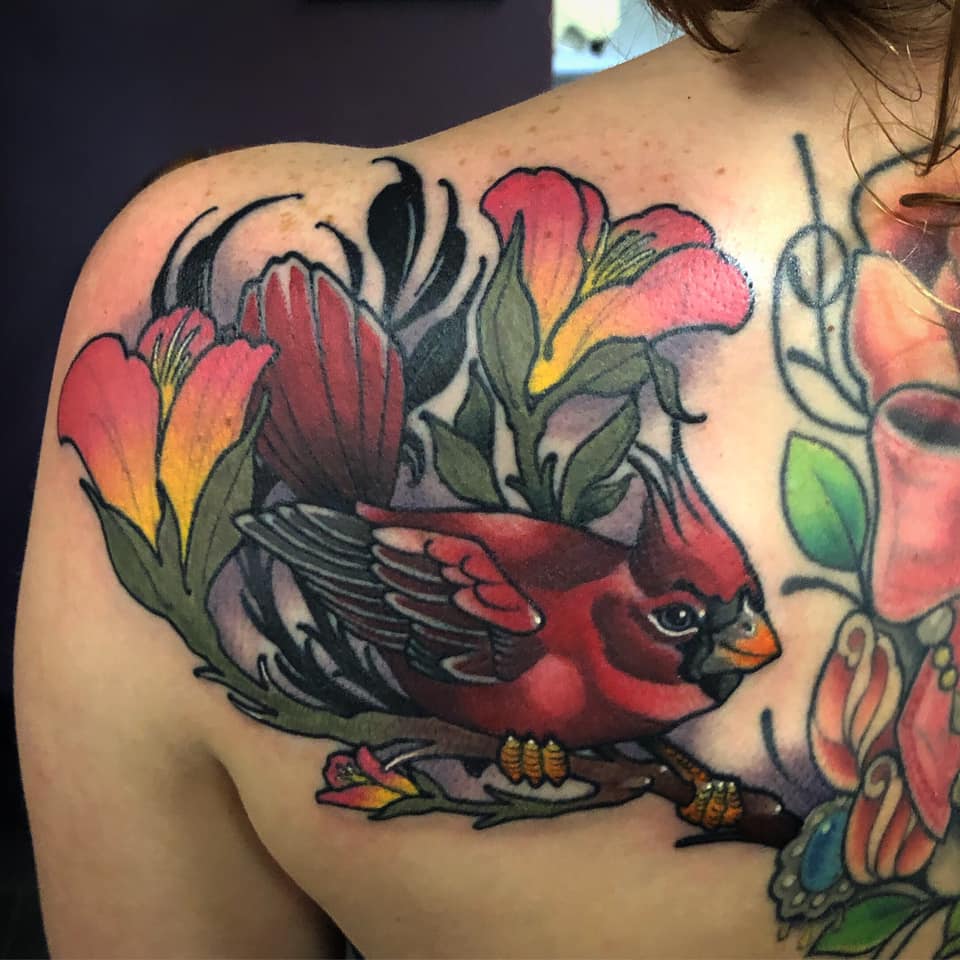Neo Traditional Bird Tattoo Design  Etsy