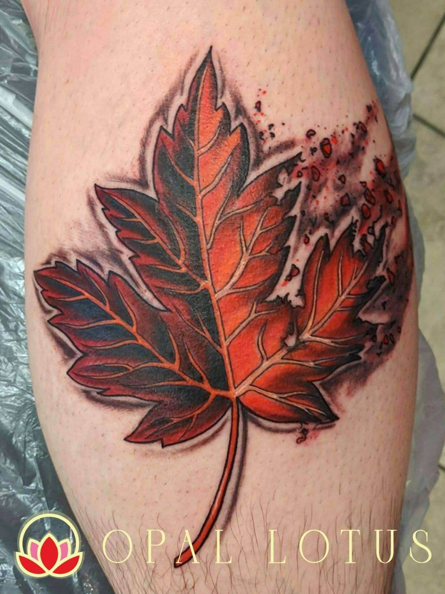 Japanese Maple Leaf Tattoo Idea  BlackInk
