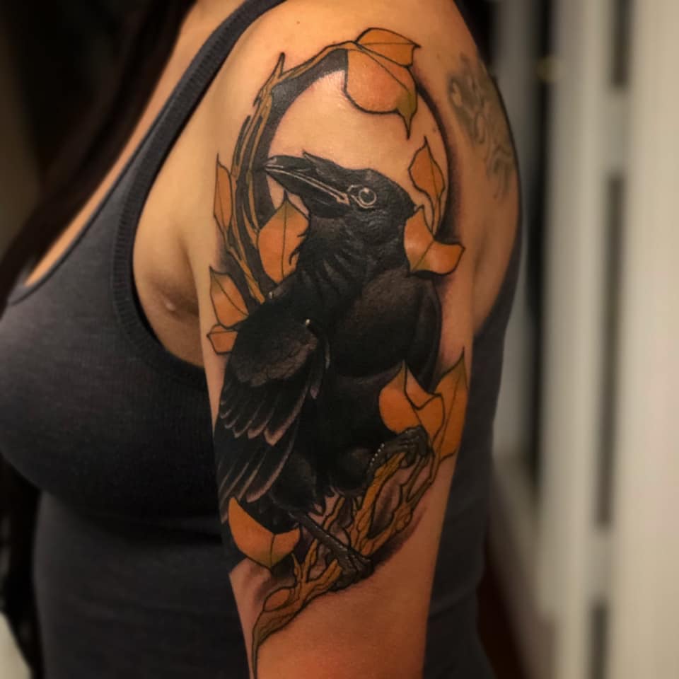 Raven's Heart Tattoo for @timpastika Thank you for all the cool ideas 💡  best inks ins the world 👉🏾 @worldfamousink @inkmaste... | Instagram