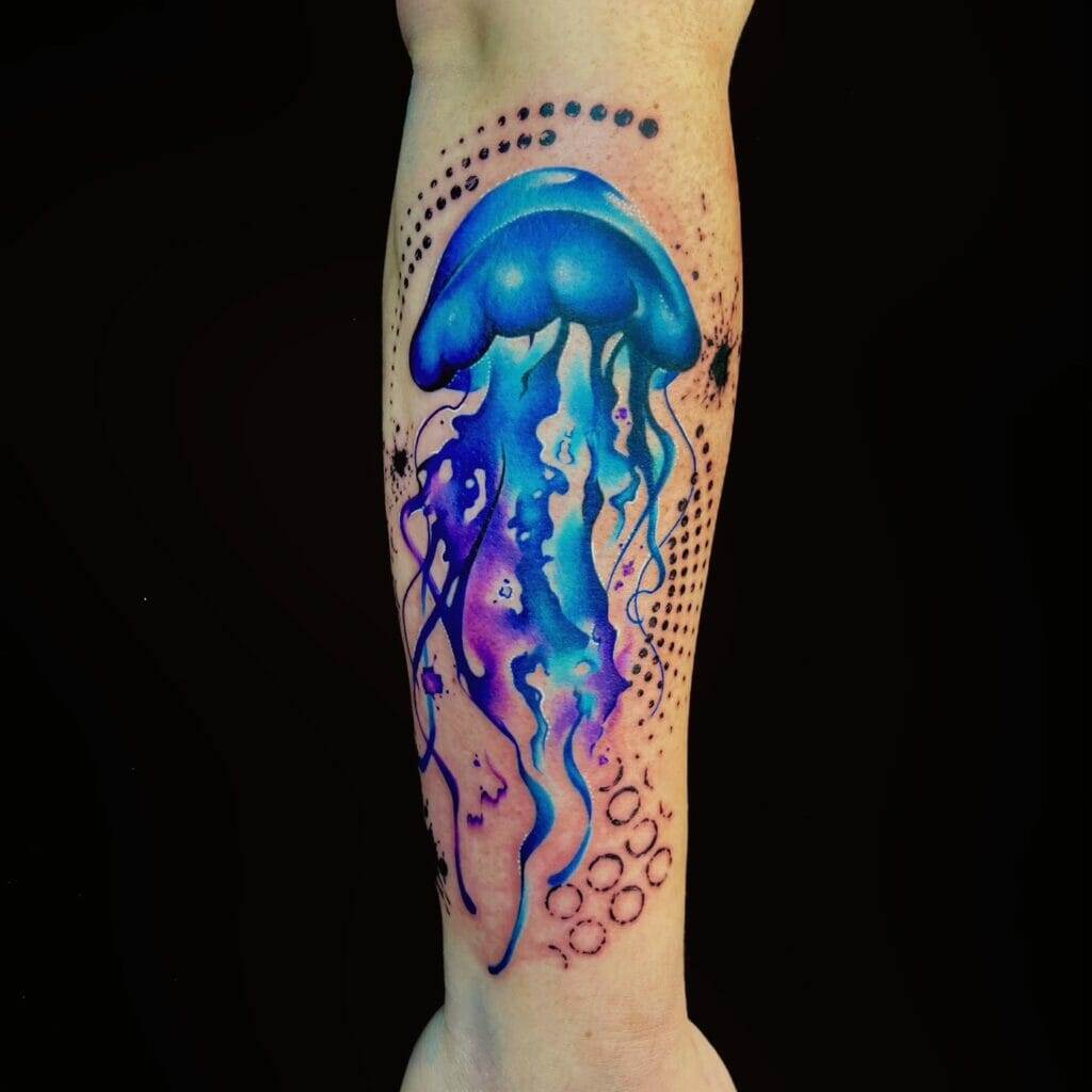 Blue, forearm