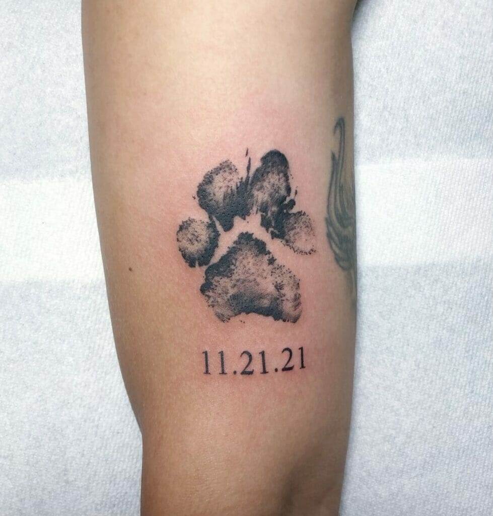 tattoo, paw print